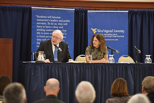 Sylvia Mathews Burwell, Former U.S. Department of Health and Human Services Secretary and American University President and Former U.S. Senator Jay Rockefeller