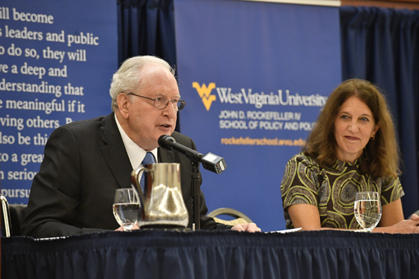 Sylvia Mathews Burwell, Former U.S. Department of Health and Human Services Secretary and American University President and Former U.S. Senator Jay Rockefeller