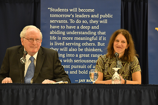 Sylvia Mathews Burwell, Former U.S. Department of Health and Human Services Secretary and American University President and Former U.S. Senator Jay Rockefeller