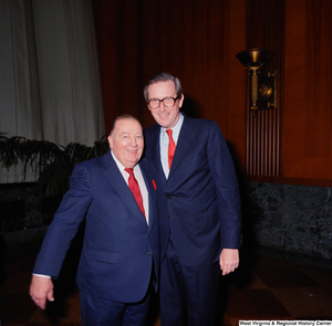 ["Senator John D. (Jay) Rockefeller and former senator Jennings Randolph pose for a photograph after the Senate Swearing-In Ceremony."]%