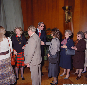 ["Unidentified supporters greet Senator John D. (Jay) Rockefeller following his Senate Swearing-In Ceremony."]%