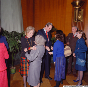 ["Unidentified supporters greet Senator John D. (Jay) Rockefeller at the Senate Swearing-In Ceremony."]%