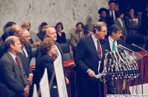 ["Senator John D. (Jay) Rockefeller speaks at a Pepper Commission press conference."]%