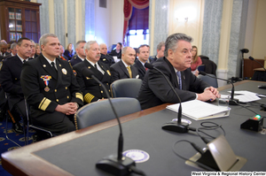 ["Representative Peter King testifies at a Senate Commerce Committee hearing titled \"Safeguarding Our Future: Building a Nationwide Network for First Responders.\""]%