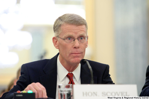 ["Inspector General of the Department of Transportation, Calvin Scovel, testifies before a Senate Commerce Committee hearing."]%