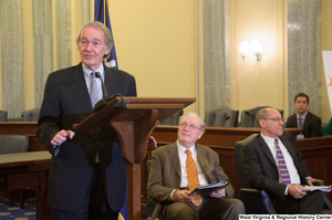 ["A Senator speaks at a Commerce Committee event about online privacy."]%