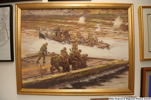 ["A painting hangs on a wall in Senator John D. (Jay) Rockefeller's office."]%