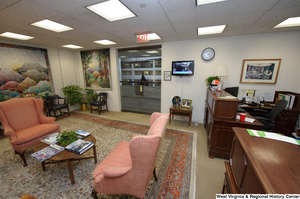 ["This photo shows the front reception space in Senator John D. (Jay) Rockefeller's office."]%