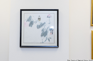 ["A painting of a bird hangs in Senator John D. (Jay) Rockefeller's office."]%