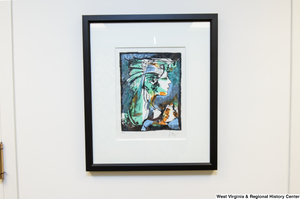 ["An abstract portrait painting of a woman hangs in Senator John D. (Jay) Rockefeller's office."]%