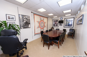 ["This photo shows a conference room in Senator Rockefeller's office."]%