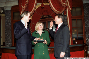 ["Senator John D. (Jay) Rockefeller takes the oath of office for his third term."]%