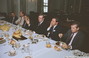 ["Senator John D. (Jay) Rockefeller speaks during a banquet event for American Electric Power."]%