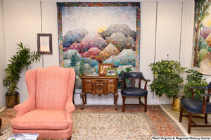 ["This photo shows part of the reception area in Senator John D. (Jay) Rockefeller's office."]%