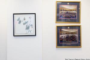 ["A painting and two photographs hang in Senator John D. (Jay) Rockefeller's office."]%