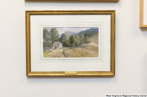 ["A painting of a farmhouse hangs in Senator John D. (Jay) Rockefeller's office."]%