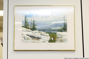 ["A landscape drawing hangs in Senator John D. (Jay) Rockefeller's office."]%
