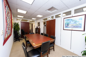 ["This photo shows the conference room in Senator John D. (Jay) Rockefeller's office."]%
