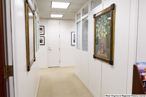 ["This photo shows a hallway in Senator John D. (Jay) Rockefeller's office."]%