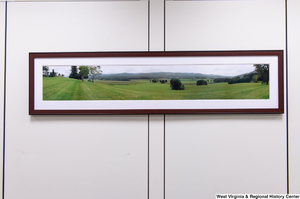 ["A panoramic photograph of a field in West Virginia hangs in Senator Rockefeller's office."]%