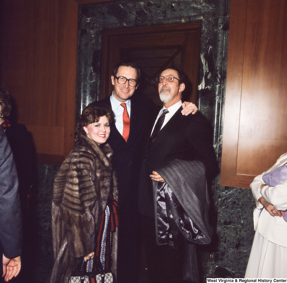 ["Unidentified supporters pose with Senator John D. (Jay) Rockefeller following his Senate Swearing-In Ceremony."]%