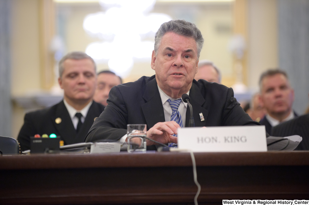 ["Congressman Peter King testifies before the Senate Commerce Committee hearing titled \"Safeguarding Our Future: Building a Nationwide Network for First Responders.\""]%