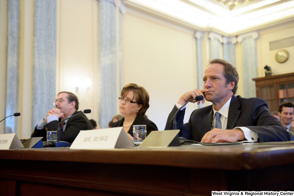 ["Mike Rowe and two others testify before the Senate Commerce Committee."]%