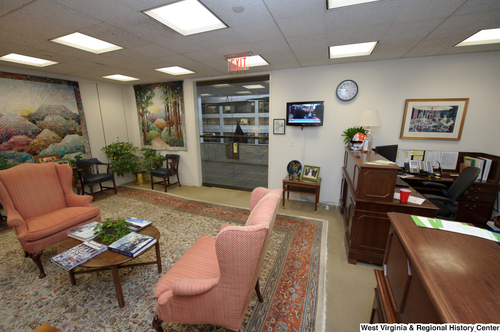 ["This photo shows the front reception space in Senator John D. (Jay) Rockefeller's office."]%