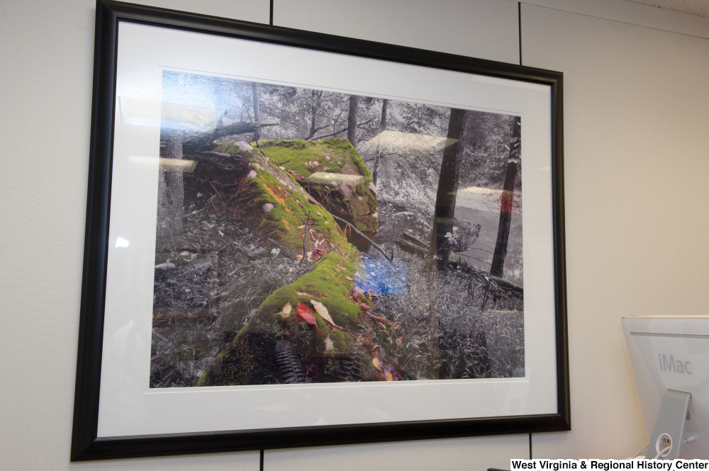 ["A photo of some rocks hangs in Senator John D. (Jay) Rockefeller's office."]%