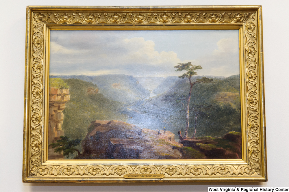 ["A painting of New River's Gorge hangs in Senator John D. (Jay) Rockefeller's office."]%
