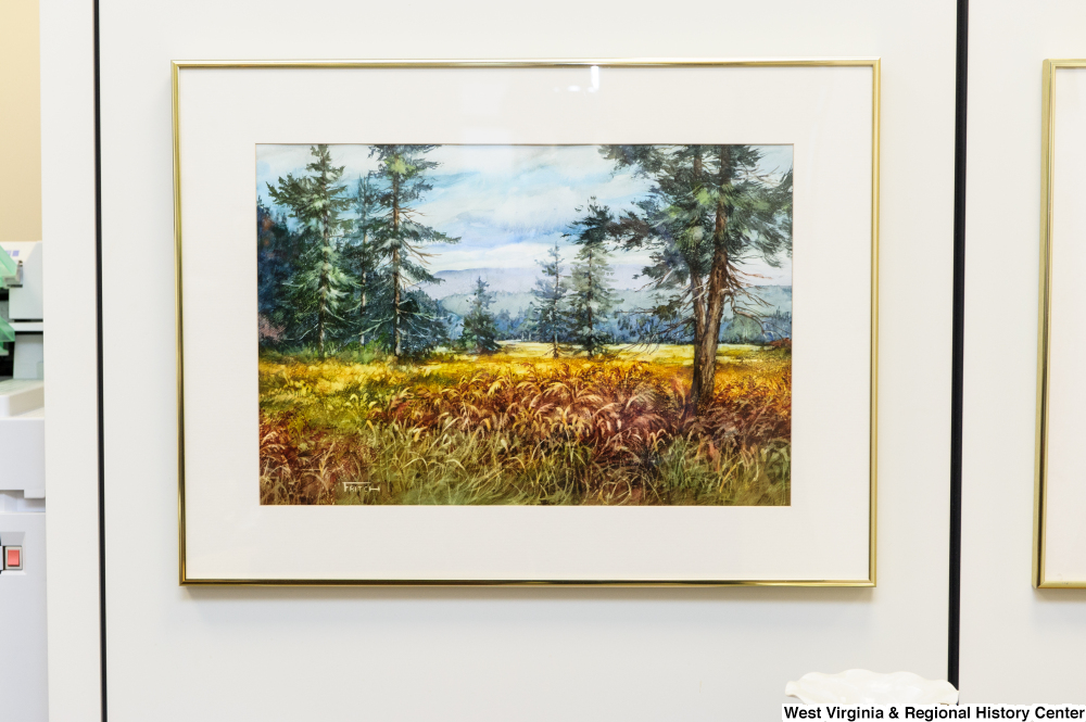 ["This landscape painting hangs in Senator John D. (Jay) Rockefeller's office."]%