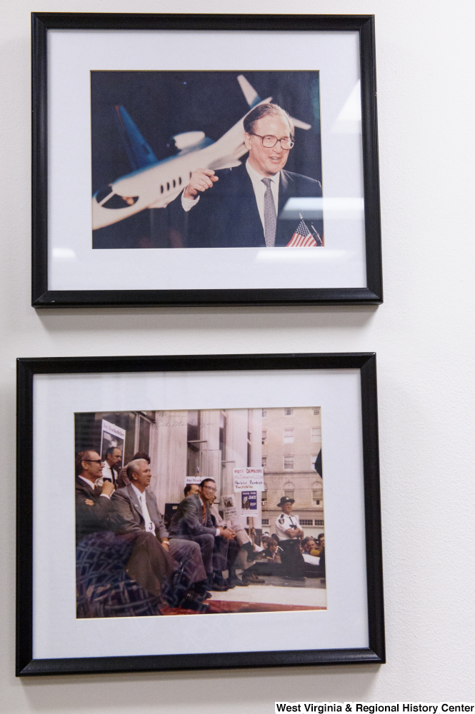 ["Two photographs of Senator Rockefeller hang in his office."]%