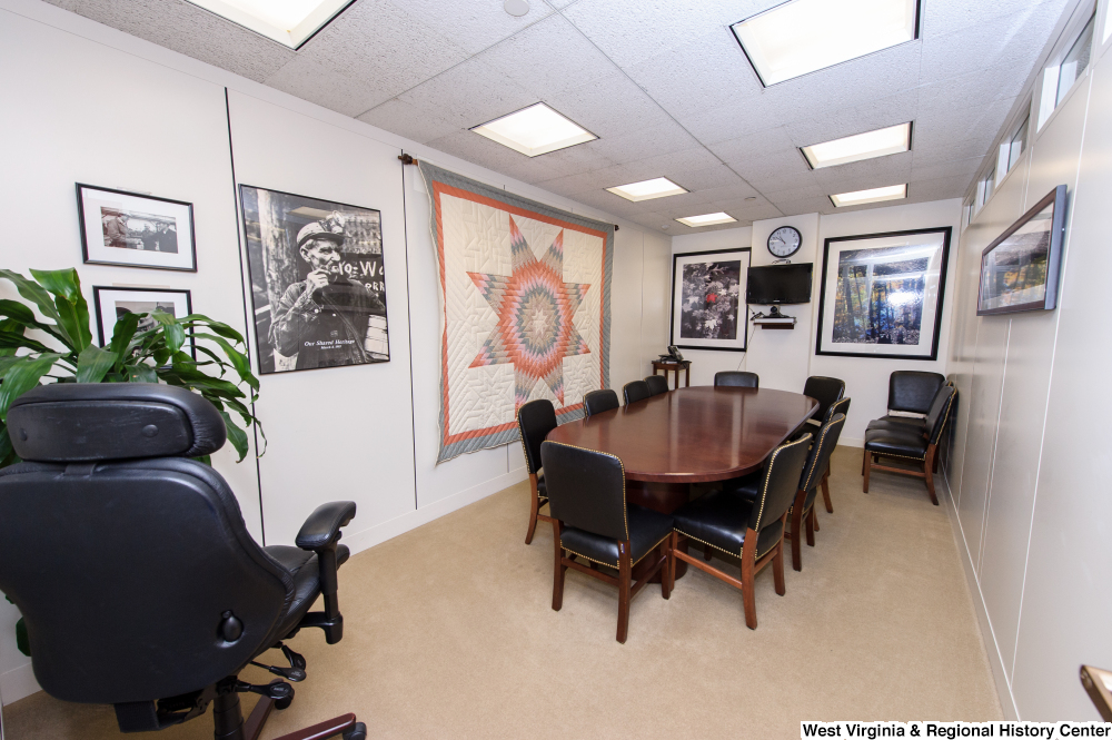 ["This photo shows a conference room in Senator Rockefeller's office."]%