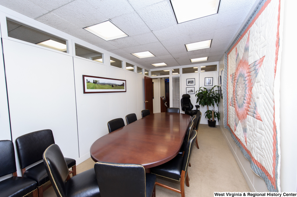 ["This shows a conference room in Senator Rockefeller's office."]%
