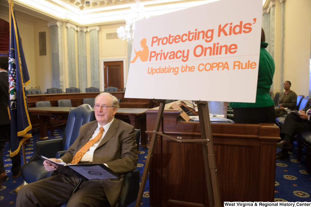 ["Senator John D. (Jay) Rockefeller sits at an event called Protecting Kids' Privacy Online."]%