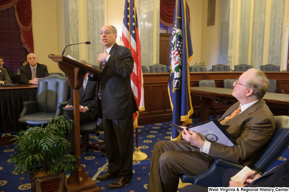 ["An unidentified man speaks at a Commerce Committee event called Protecting Kids' Privacy Online."]%